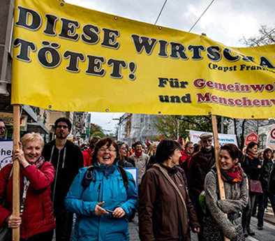 Aktionstag gg. TTIP in Linz unter Beteiligung kirchl. Einrichtungen