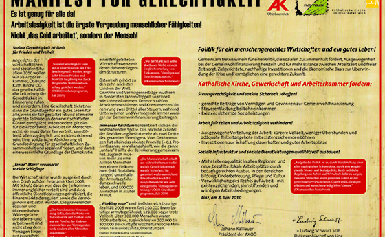 Manifest für Gerechtigkeit