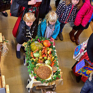 ... dem Erntewagerl ... / Foto: Franz Kaufmann Riedberger Erntedankfest 2016