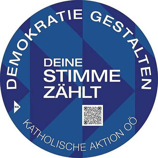 Aufkleber DEMOKRATIE GESTALTEN / KA OÖ Aufkleber DEMOKRATIE GESTALTEN