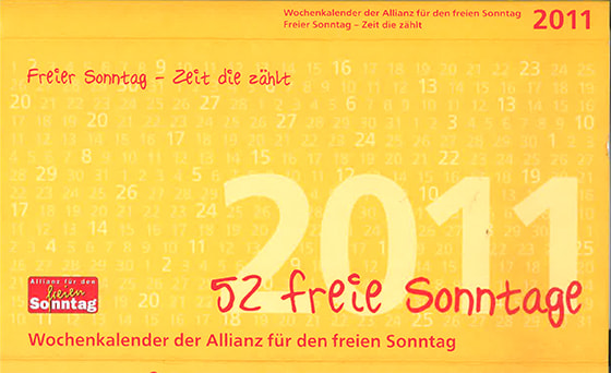 Wochenkalender der Allianz für den freien Sonntag