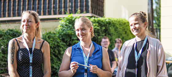 v.l.n.r: Silke Hager, Treffpunkt-Leiterin Anna Bräuer, Judith Wein