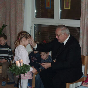Visitation in Ebelsberg mit Kindersegnung im Caritas-Kindergarten (2003)