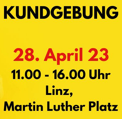 Ankündigung Tag der Arbeitslosen Kundgebung