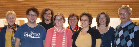 Diözesanleitung, v.l.n.r.: Margit Savernik, Christian Leonfellner, Heinz Mittermayr, Andrea Praher, Martha Stollmayer, Michaela Prösterler-Zopf, Elisabeth Zarzer, Berthold Pree. © Ramsl Josef