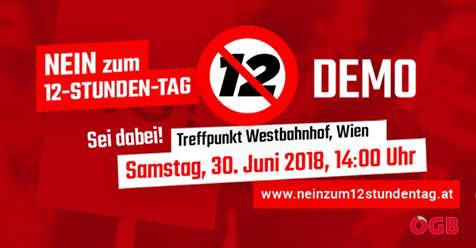 Demo „NEIN zum 12-Stunden-Tag“