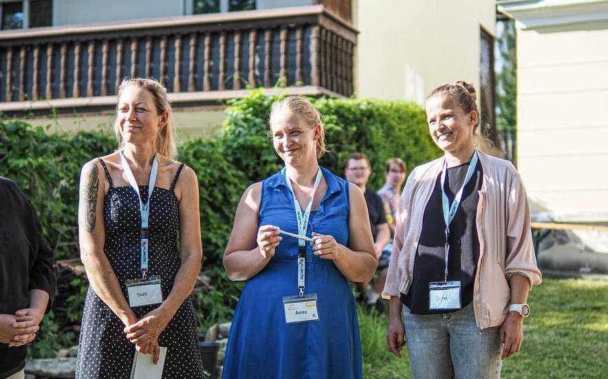 Das neue Team beim Eröffnungsfest: v. l. n. r: Silke Hager, Anna Bräuer, Judith Wein