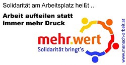 arbeit aufteilen statt immer mehr druck. © mensch & arbeit