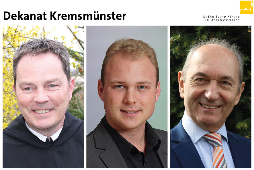 V. l.: Pfarrer P. Klaus Zarzer OSB, Pastoralvorstand Fabian Drack und Verwaltungsvorstand Franz Schachner