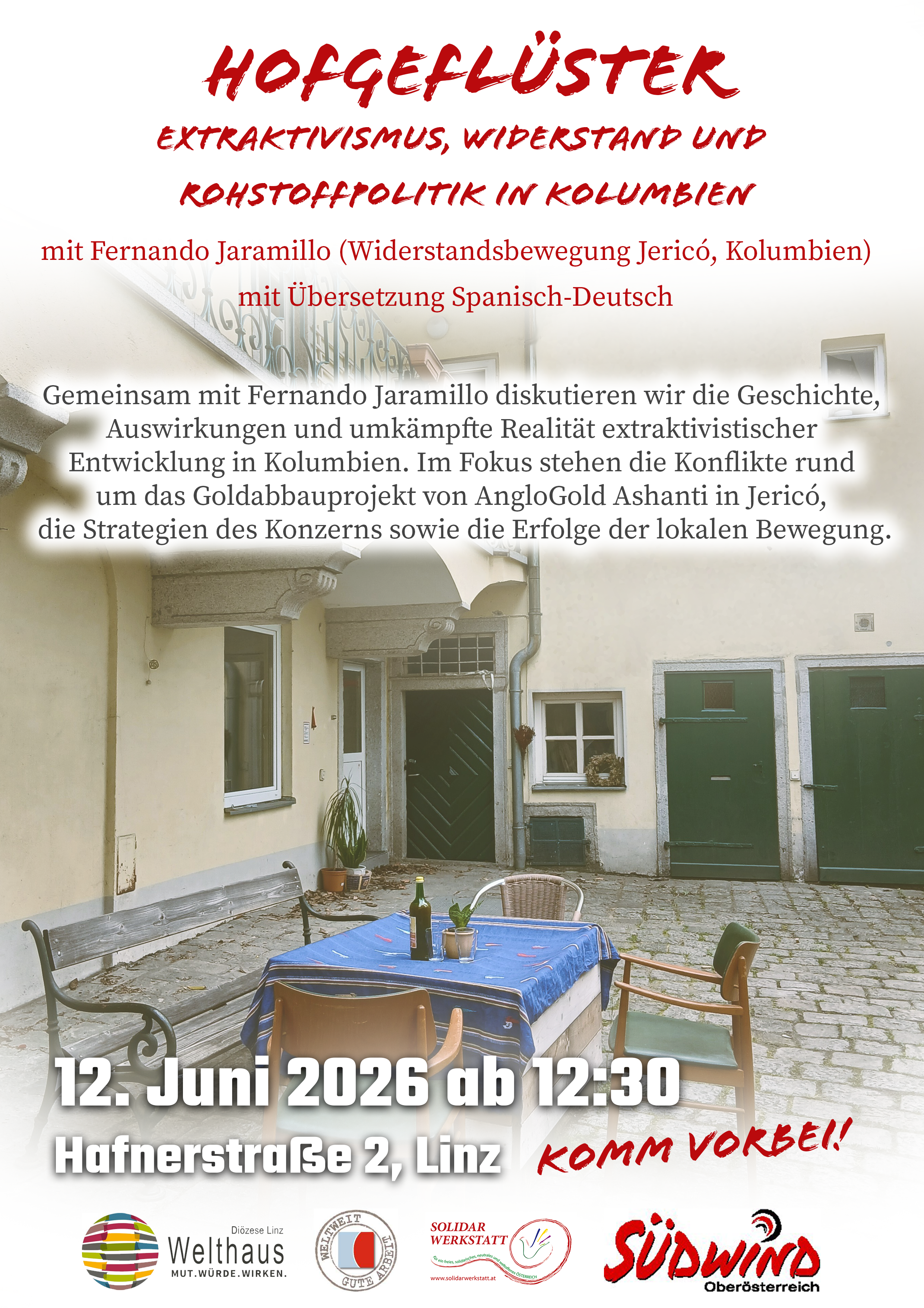Einladung Hofgeflüster / Welthaus Einladung Hofgeflüster